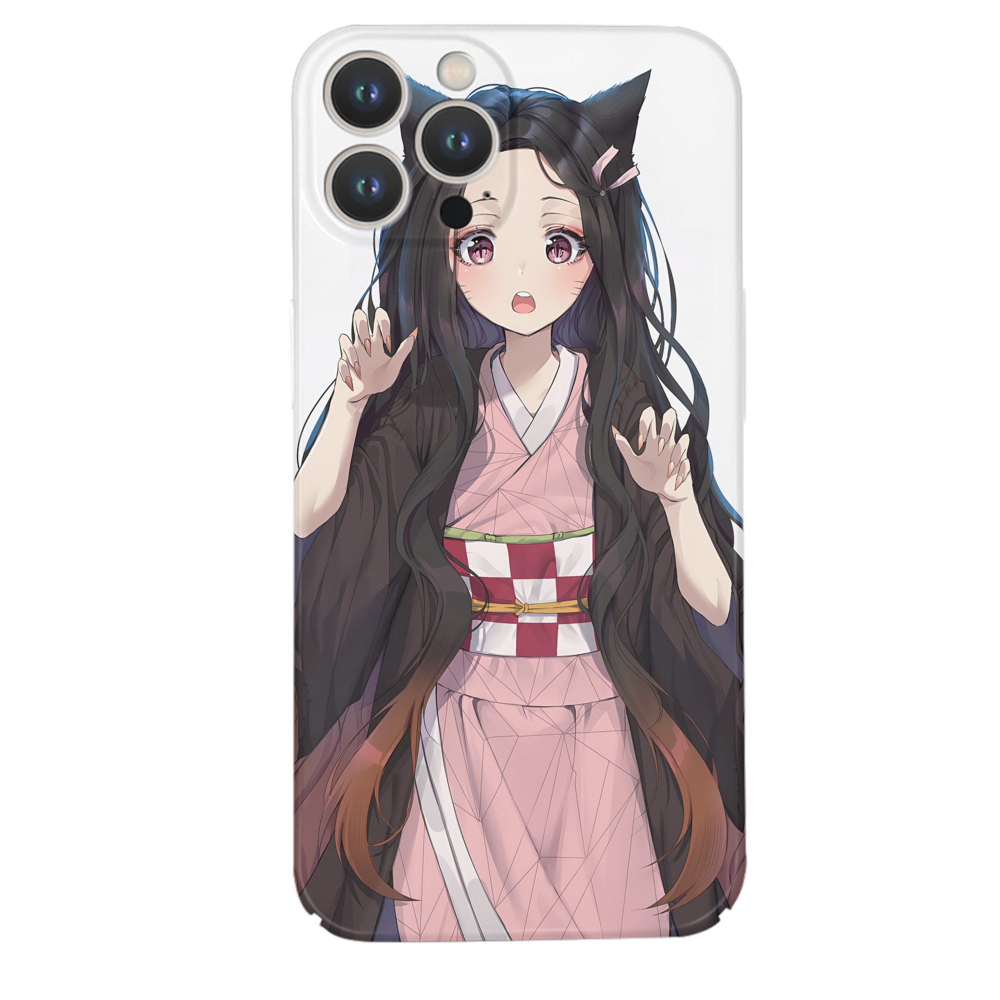 （画像用） 鬼滅の刃（きめつのやいば）竈門 禰󠄀豆子／かまど ねずこ Kamado Nezuko 【iPhone 14シリーズ対応】ハードケース